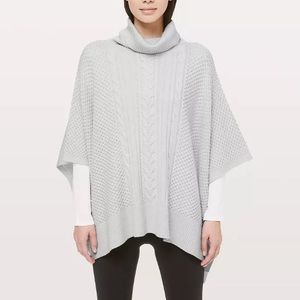Lululemon Athletica Gray Cable Knit Sweater